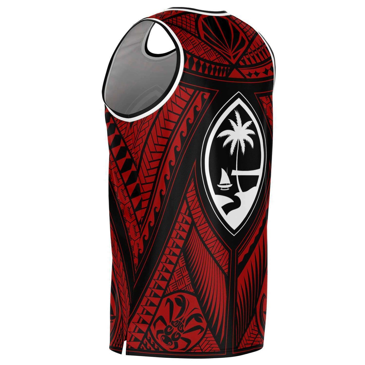 Guahan Tribal Red Basketball Jersey