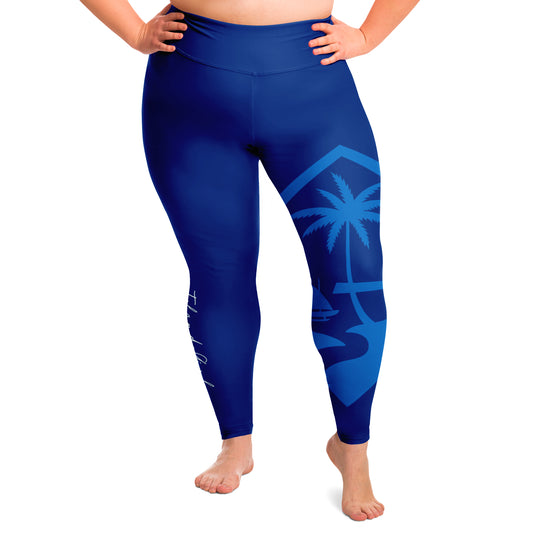 Guam Seal Island Girl Blue Curvy Leggings