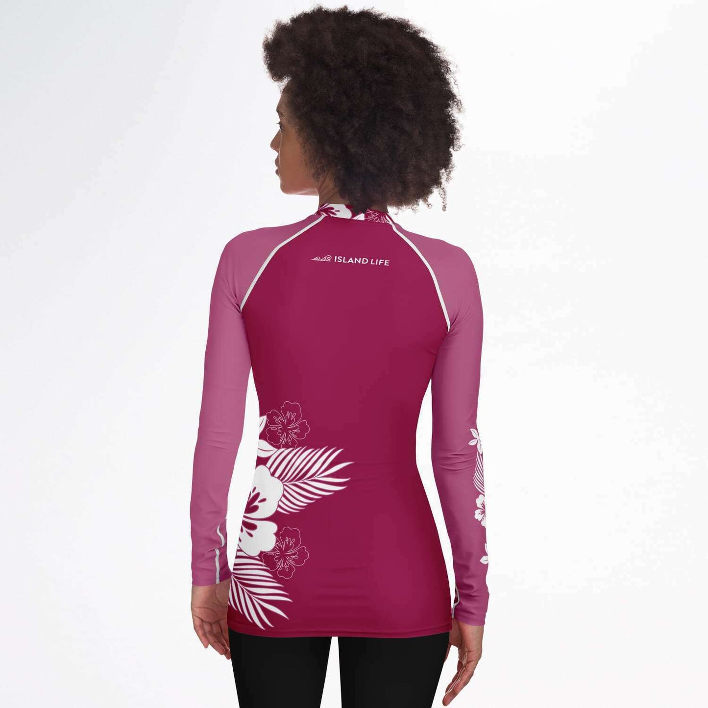 Guam Fuchsia Tropical Women's Rashguard