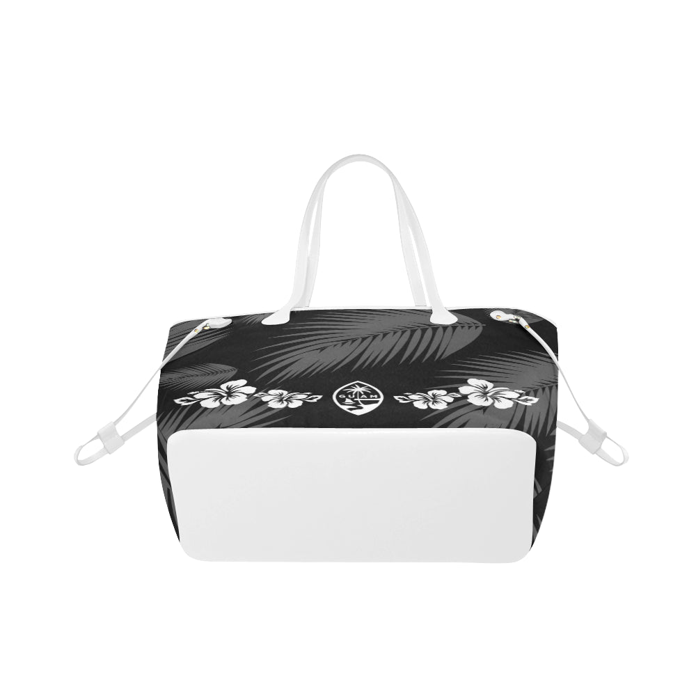 Guam Seal Hibiscus Leaves Canvas Tote Bag