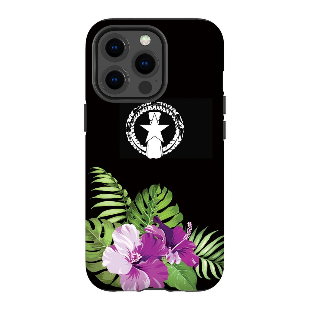 CNMI Purple Hibiscus Premium Glossy Tough Phone Case