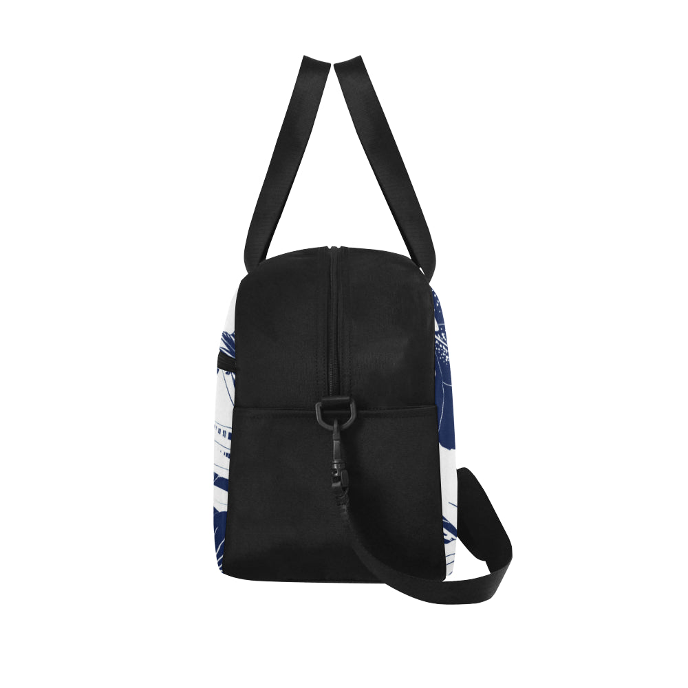 Guam Blue Floral Fitness Gym Bag