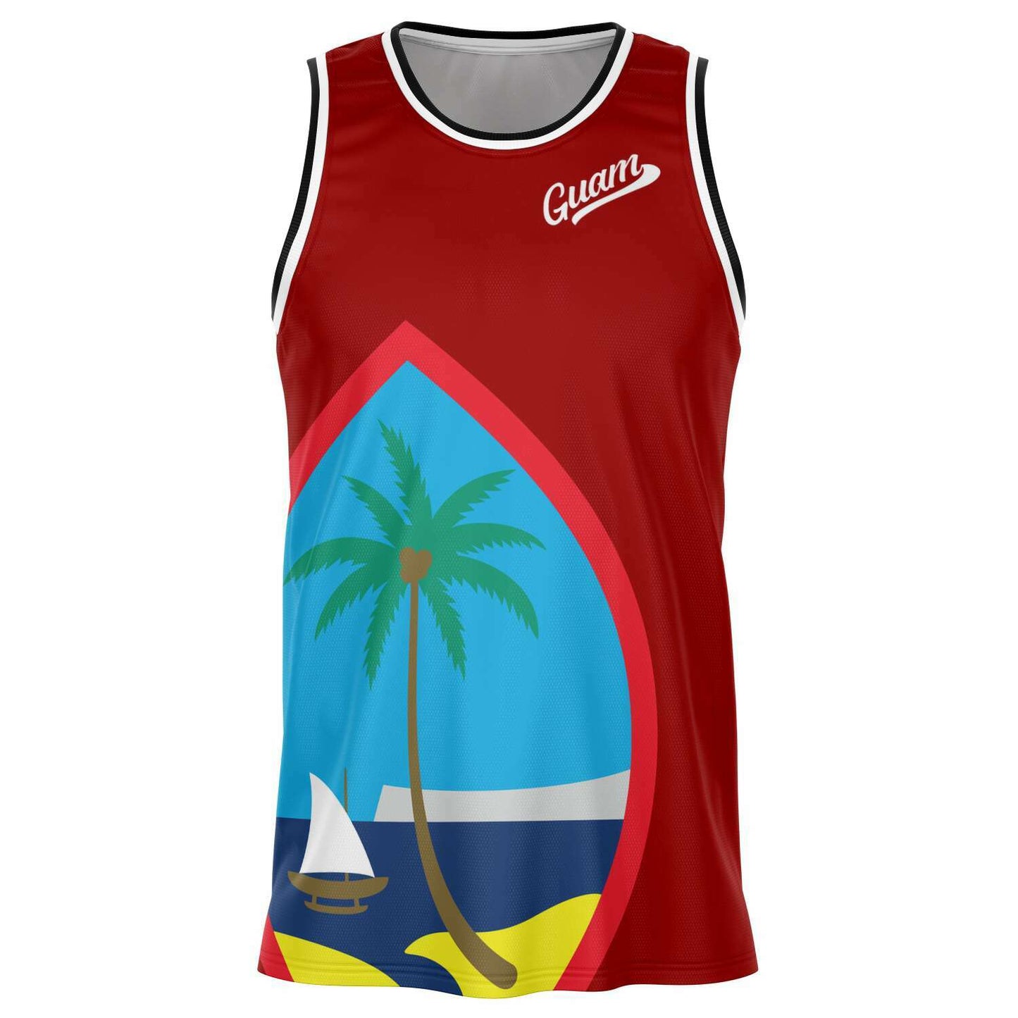 Guam Seal Red Basketball Jersey
