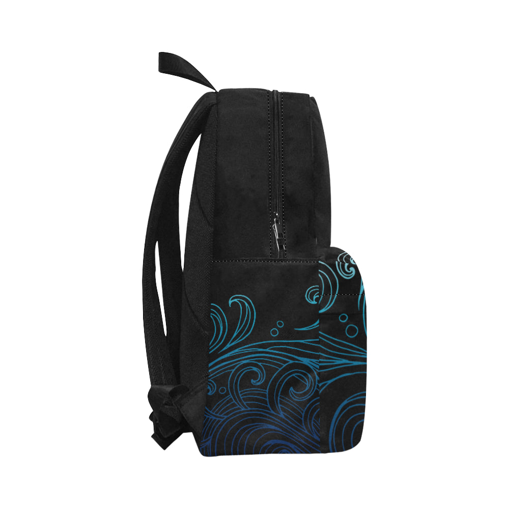 Guam Seal Black Ombre Waves Unisex Classic Backpack