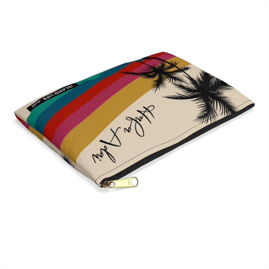 Retro Rainbow Guam CNMI Accessories Carry All Pouch