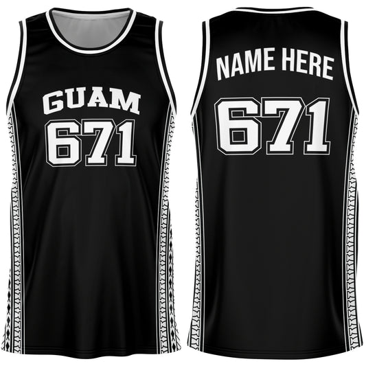 Guam 671 Tribal Basketball Jersey with Personalization