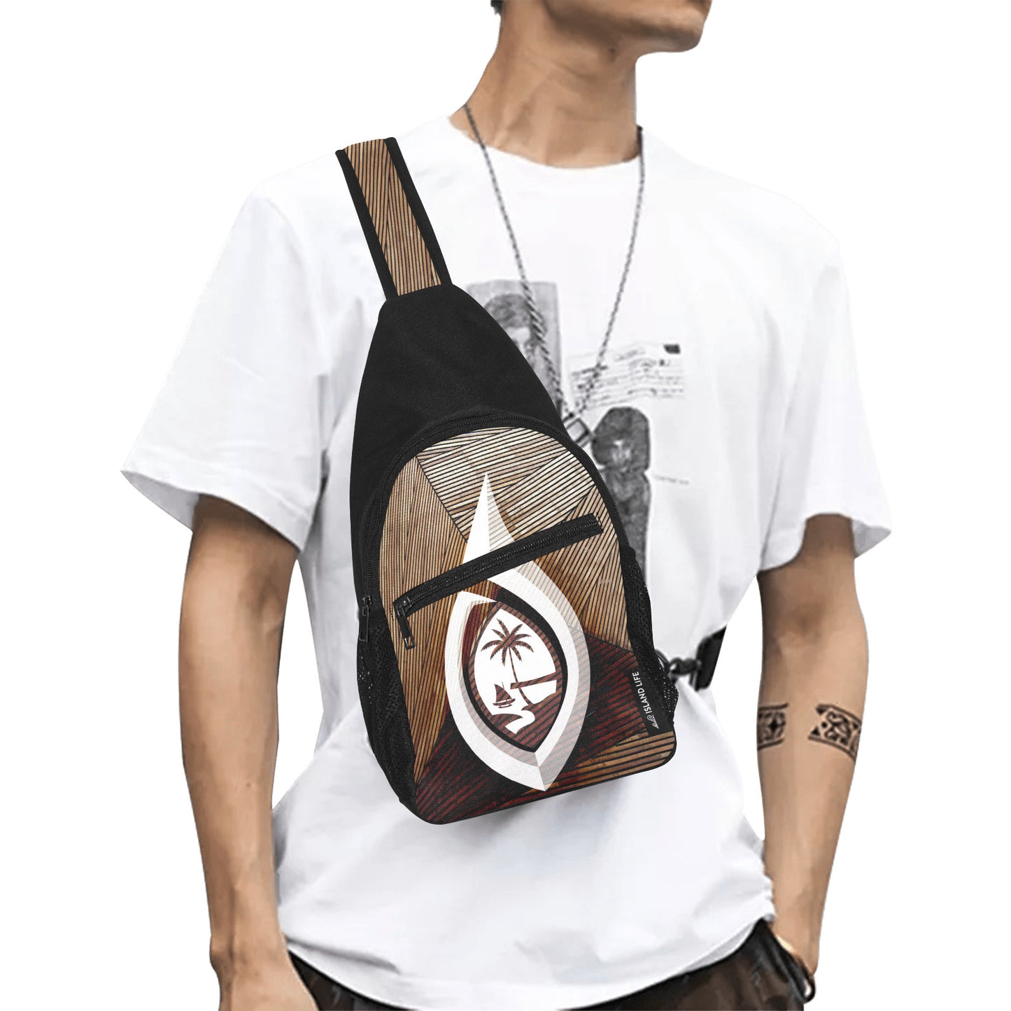 Guam Tribal Hook All Over Print Chest Bag