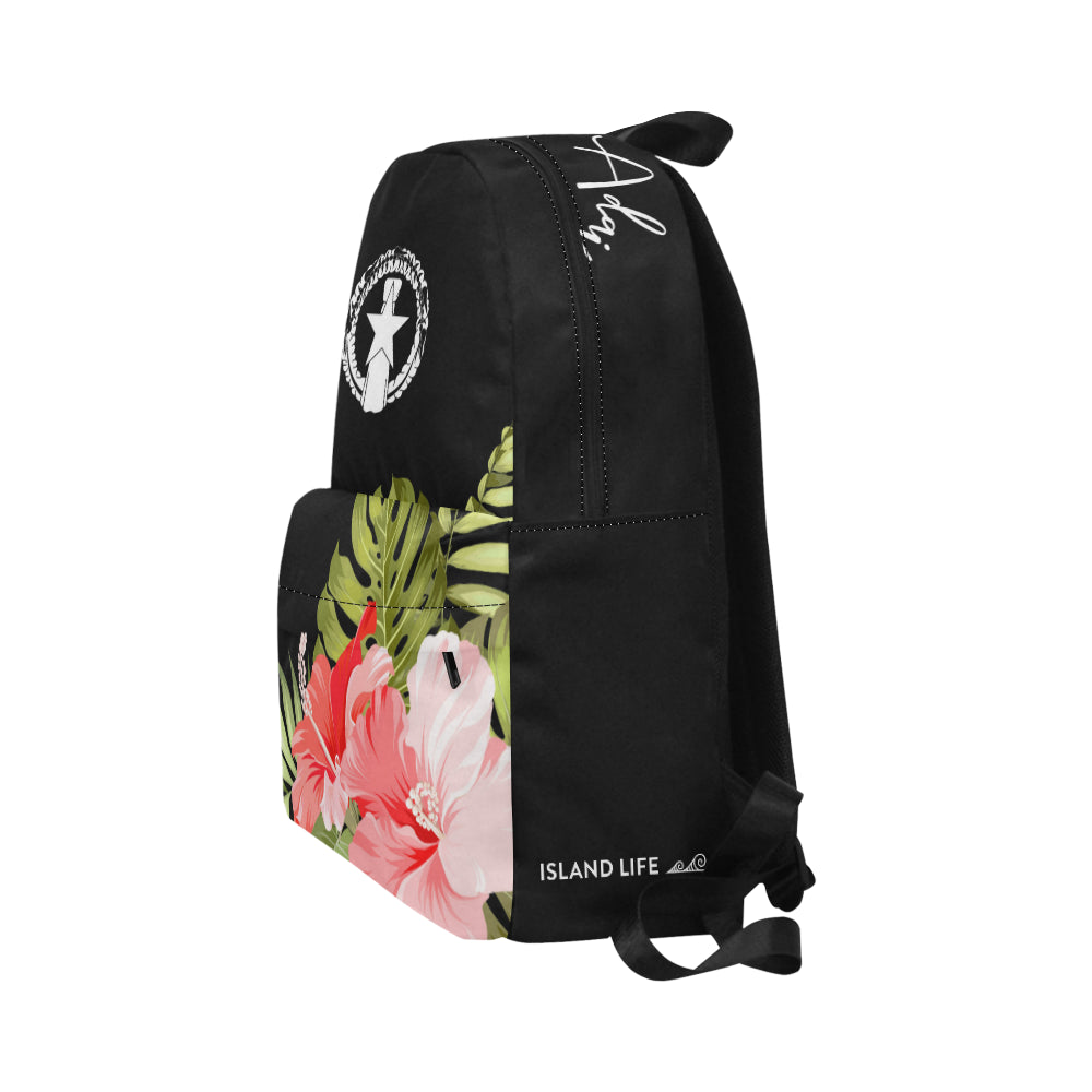 Hafa Adai CNMI Saipan Tinian Rota Pink Hibiscus Classic Backpack