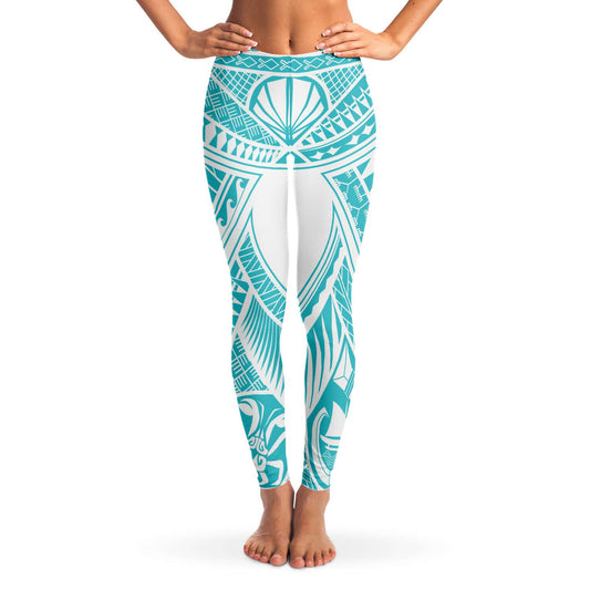 Guahan Modern Tribal Guam CNMI Blue Premium Leggings