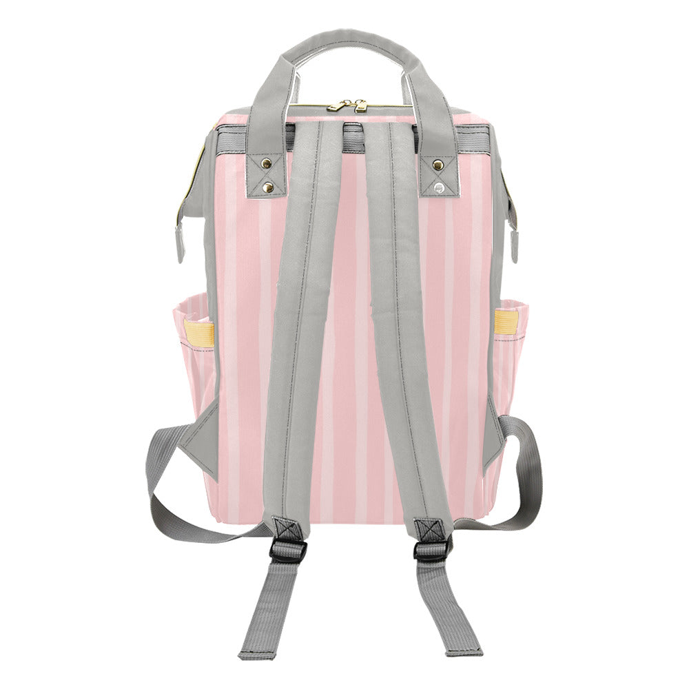 Guam Seal Pink Floral Baby Diaper Backpack Bag