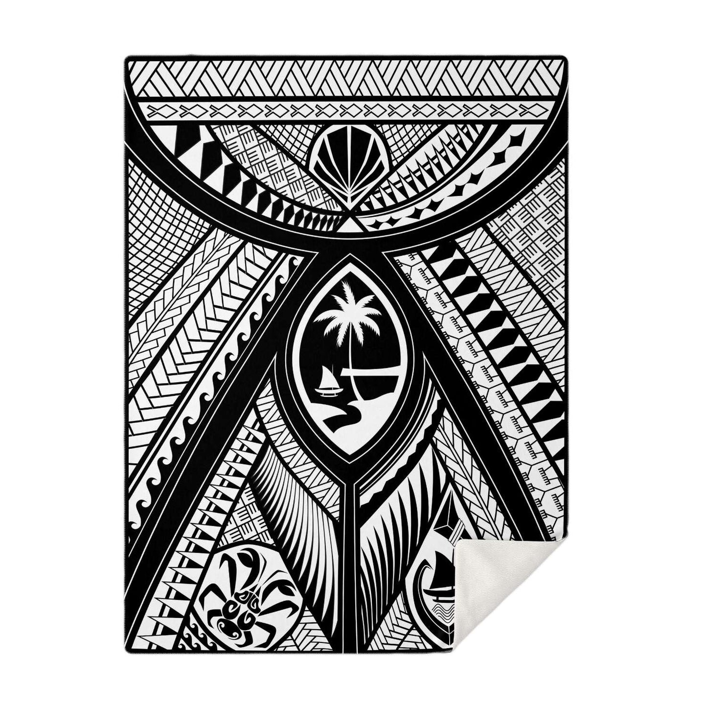 Guahan Modern Tribal Microfleece Blanket