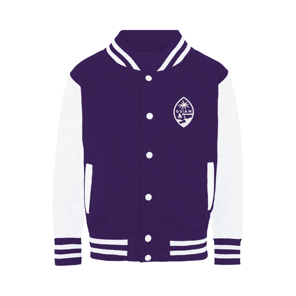 Guam Purple Floral Varsity Jacket