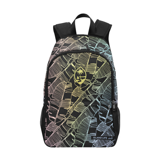 Guam Rainbow Banana Leaves Laptop Side Pockets Backpack