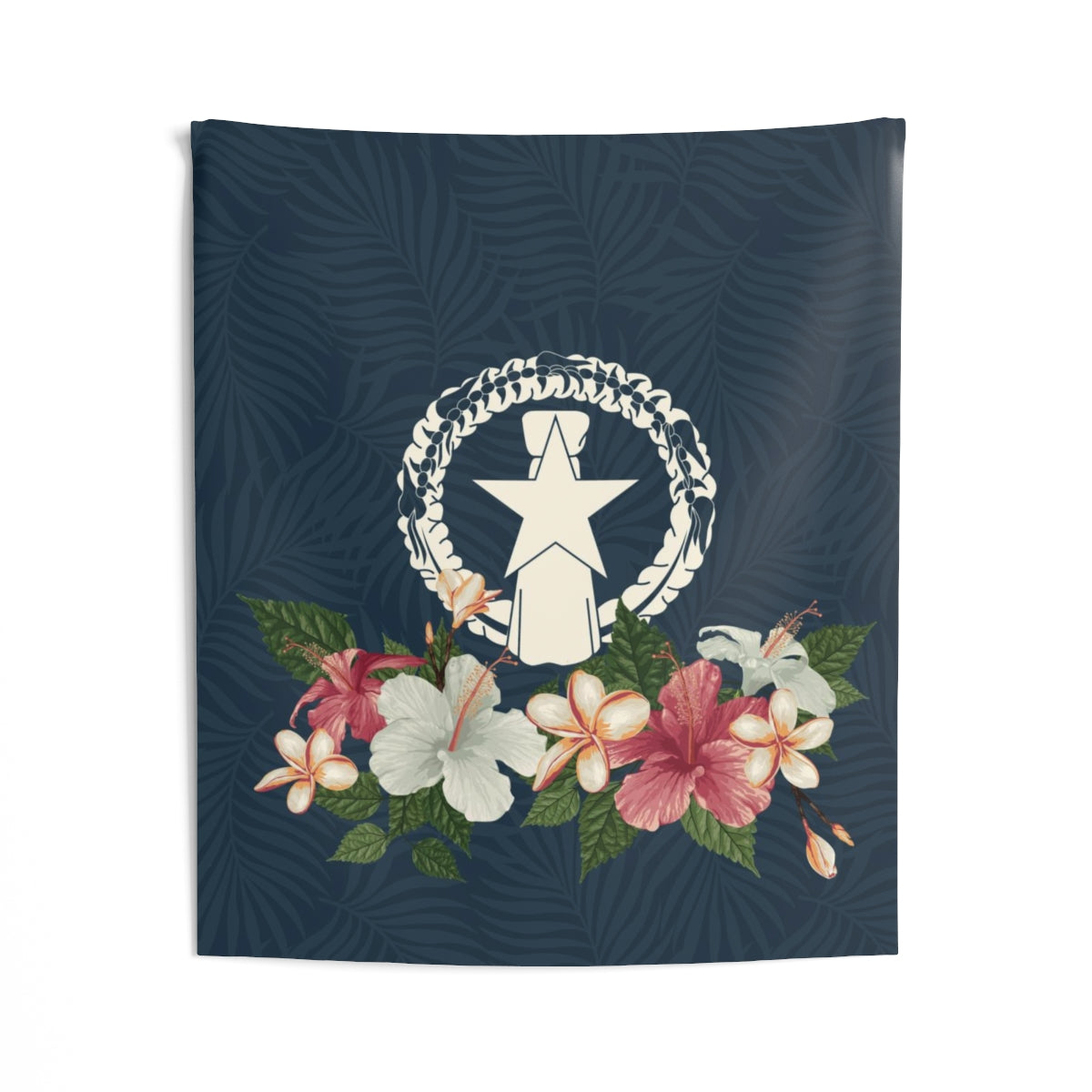 CNMI Vintage Hibiscus Indoor Wall Tapestry