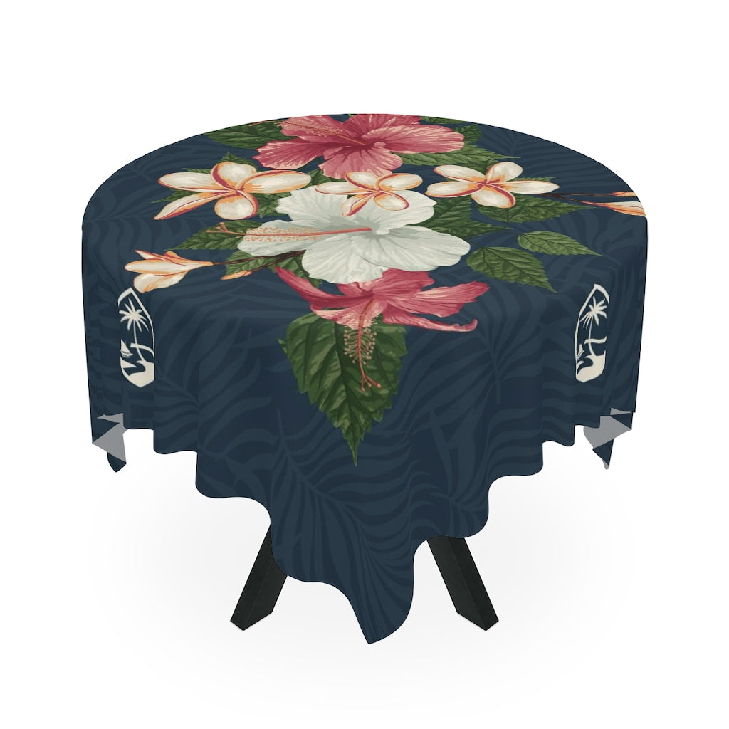 Guam Vintage Hibiscus Table Cloth