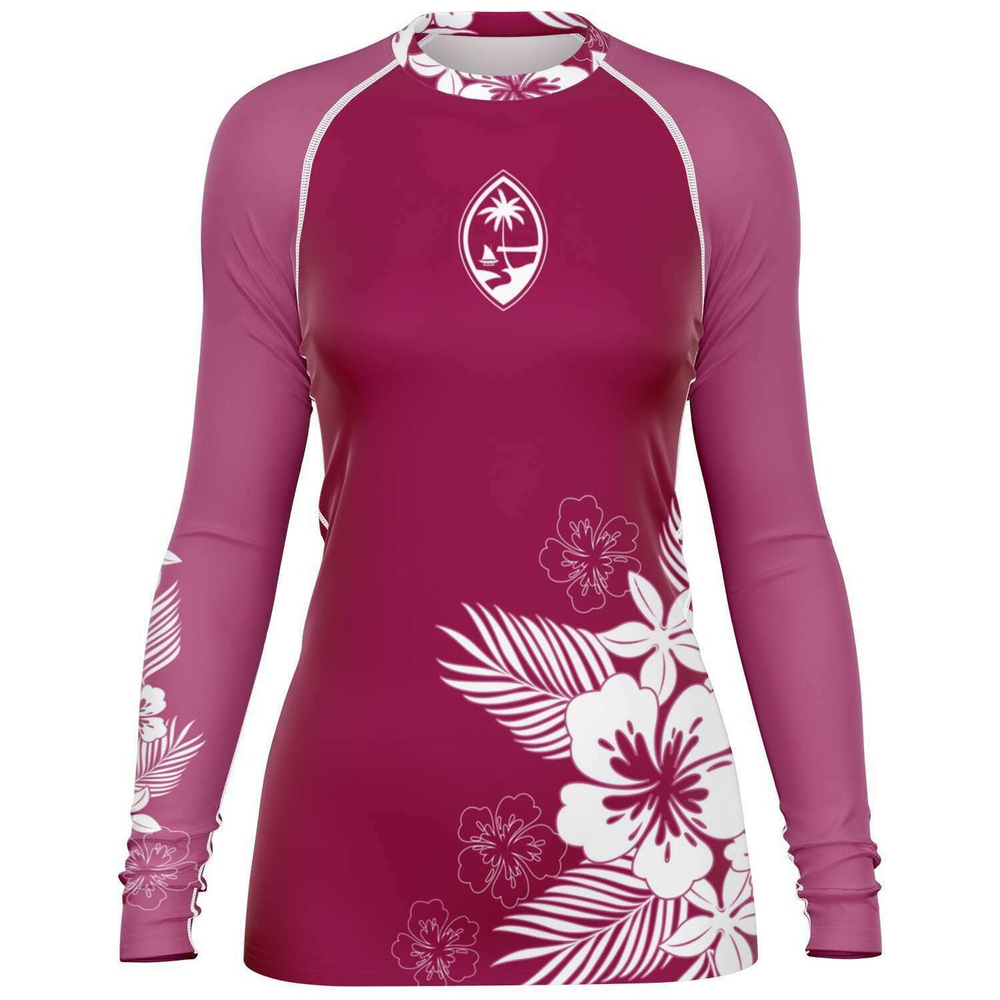 Guam Fuchsia Tropical Women's Rashguard