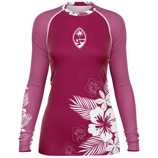 Guam Fuchsia Tropical Women's Rashguard