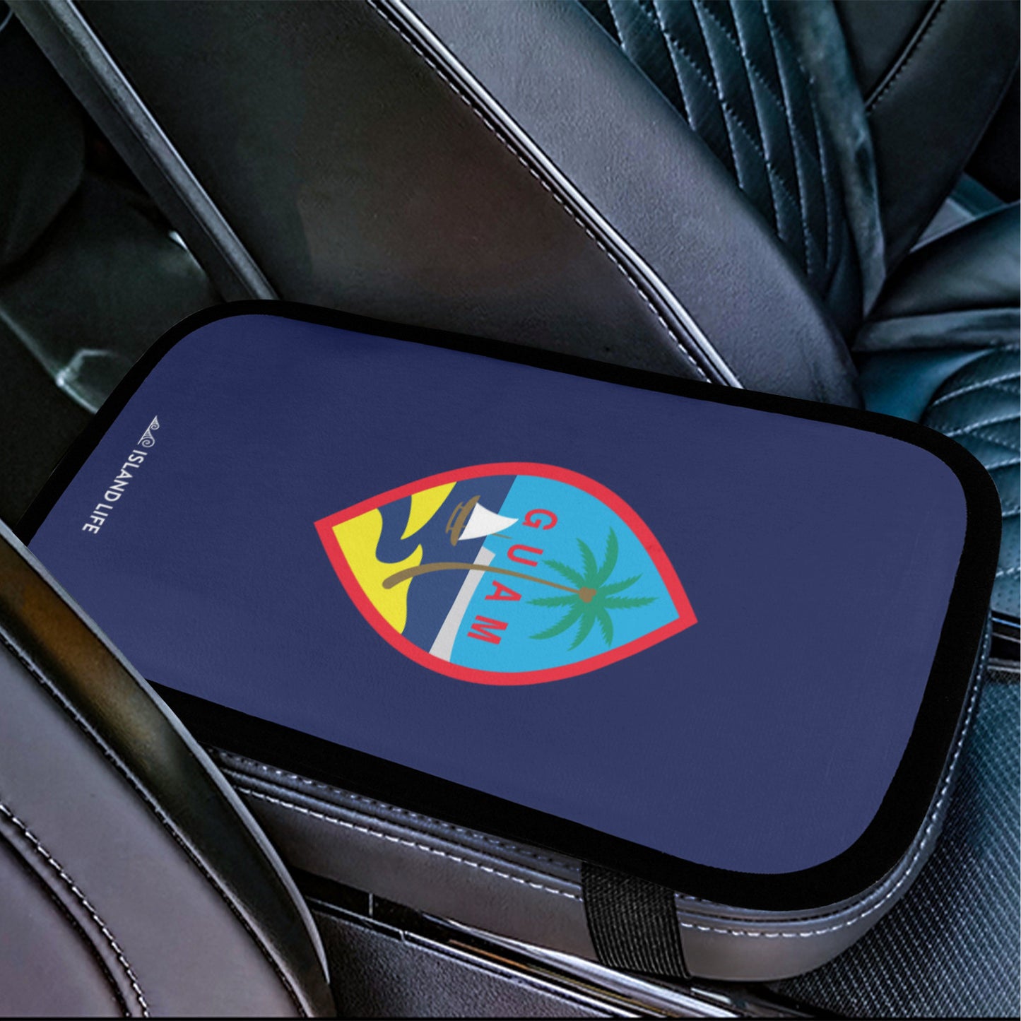 Guam Flag Car Armrest Cover Car Armrest Cover