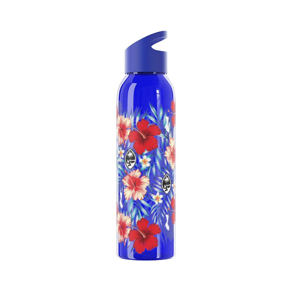 Guam Tropical Floral Sky Water Bottle