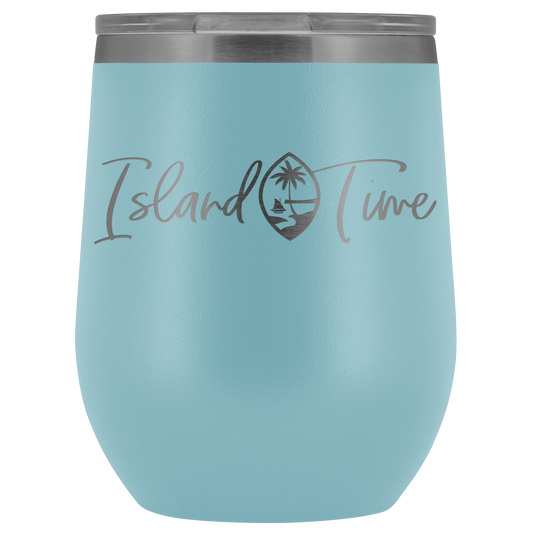 Island Time Guam Seal Wine Tumbler