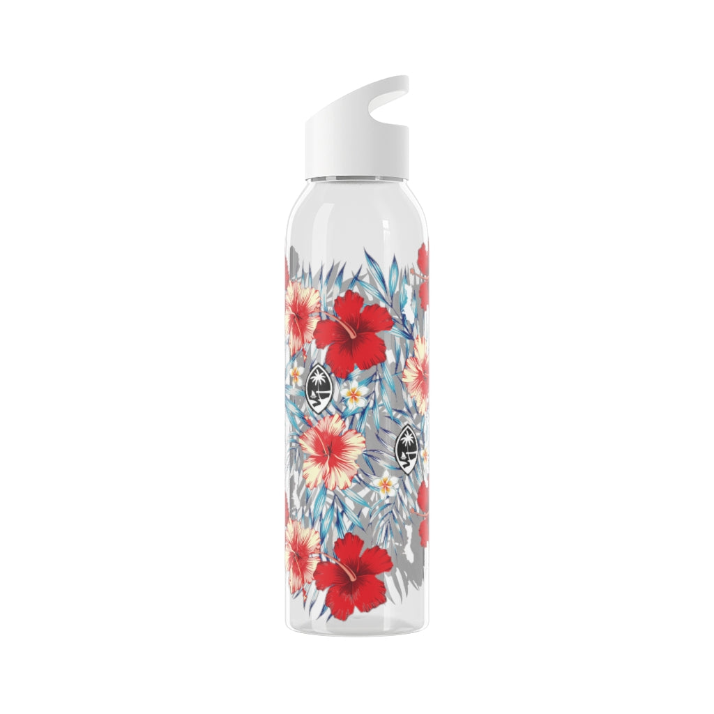 Guam Tropical Floral Sky Water Bottle