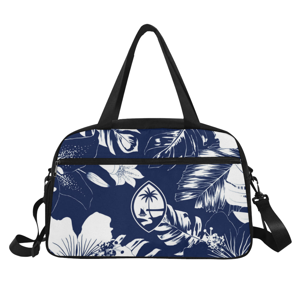 Guam Blue Floral Fitness Gym Bag