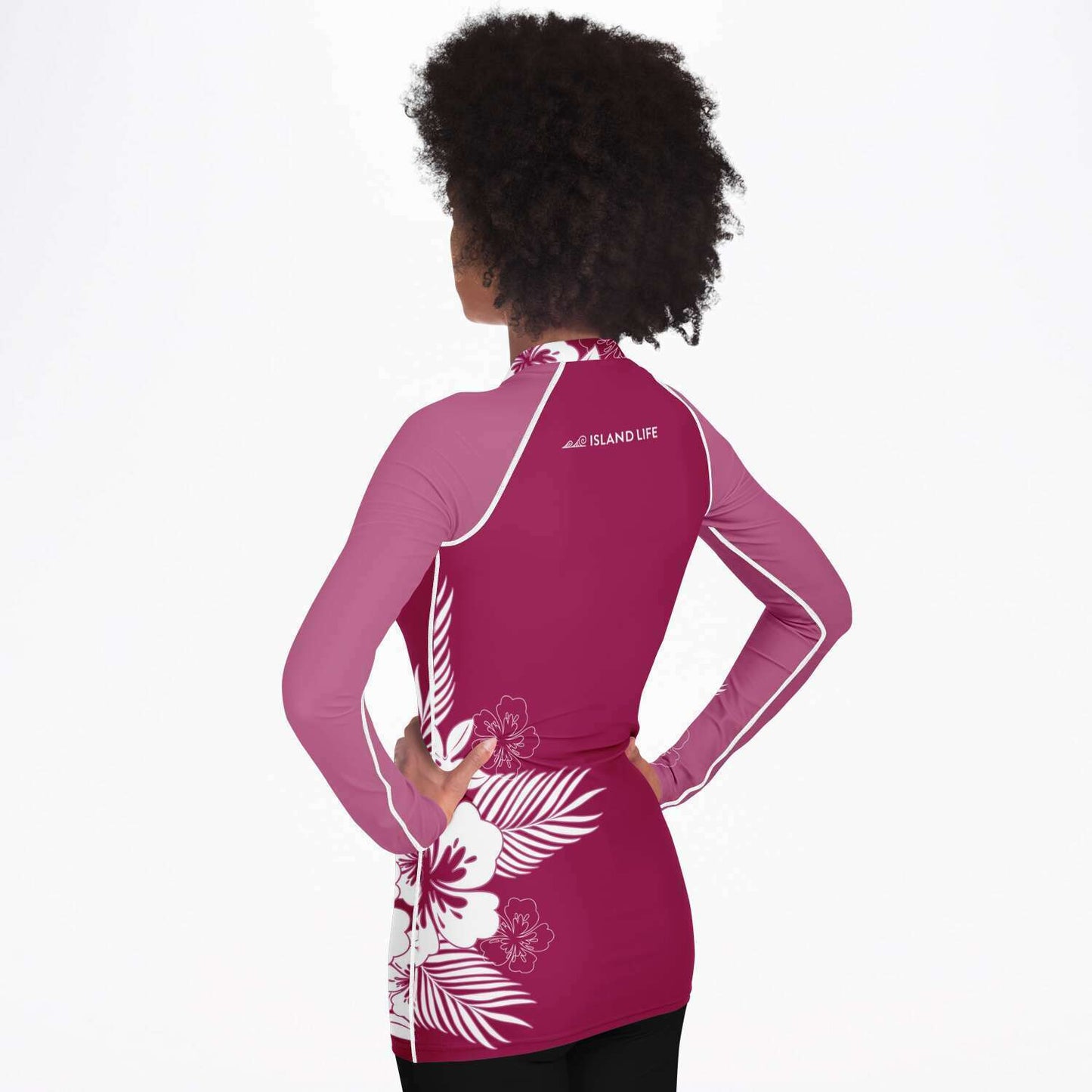 Guam Fuchsia Tropical Women's Rashguard