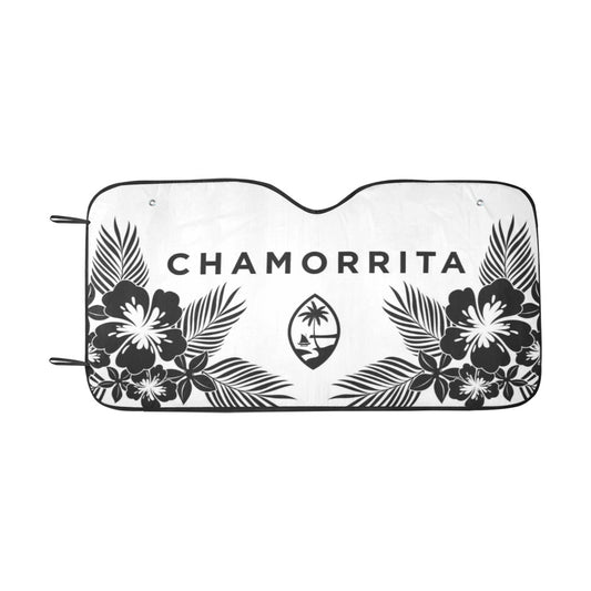 Chamorrita Guam Tropical Hibiscus White Car Sun Shade