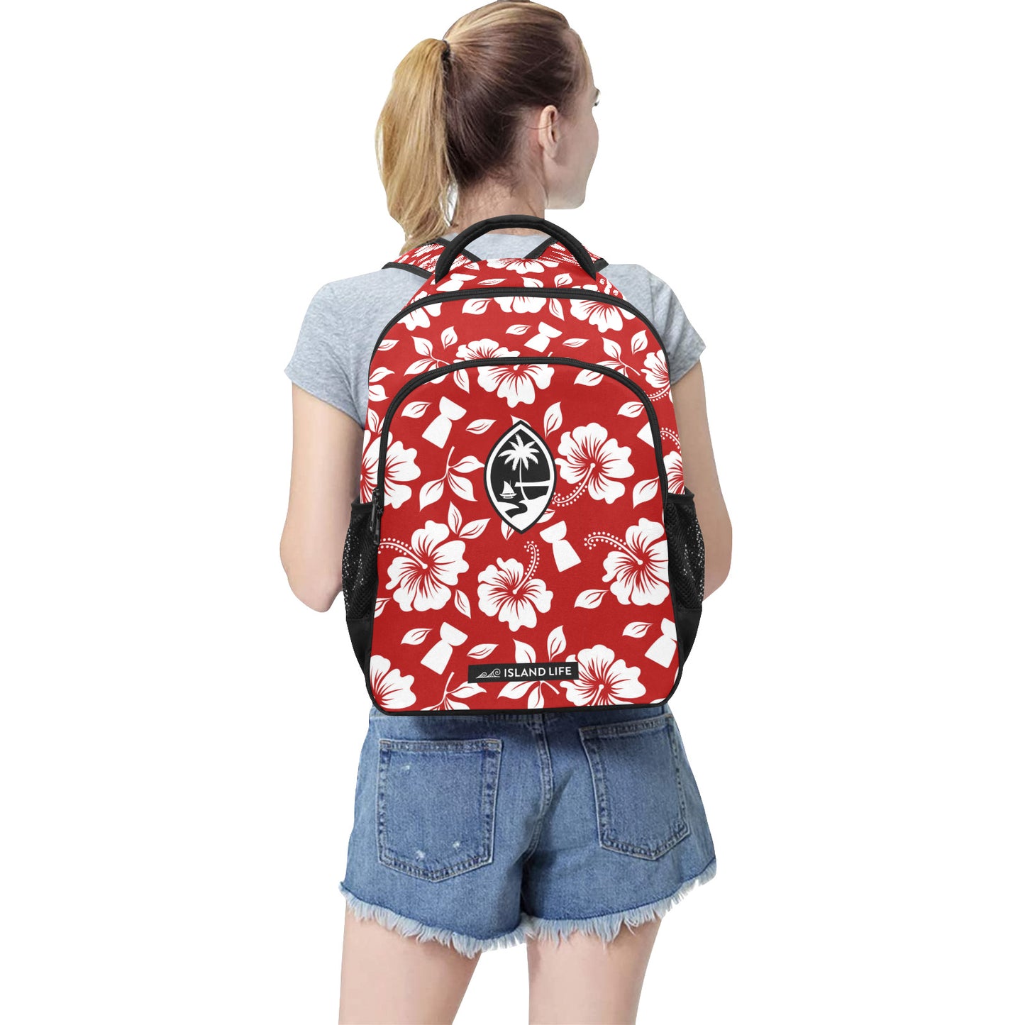 Guam Hibiscus Latte Stone Multifunctional Backpack