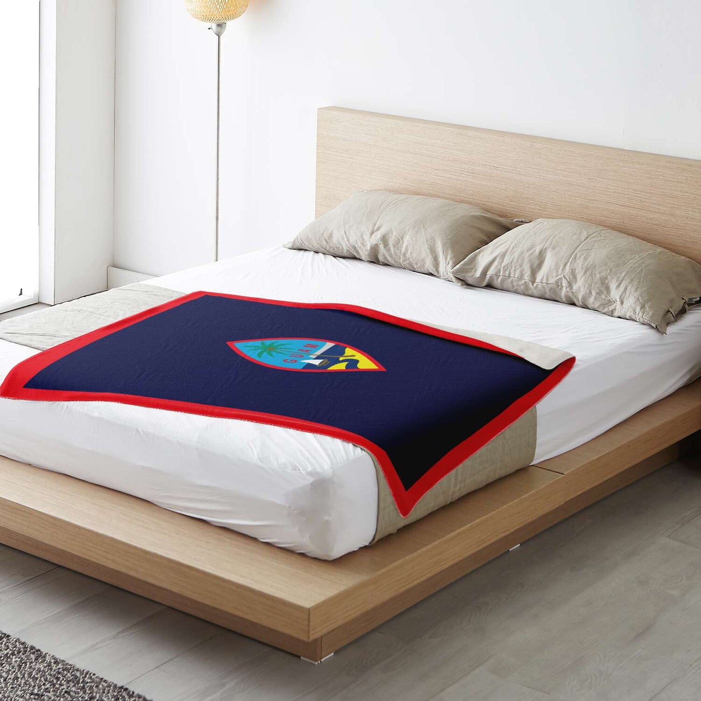 Guam Flag Microfleece Blanket
