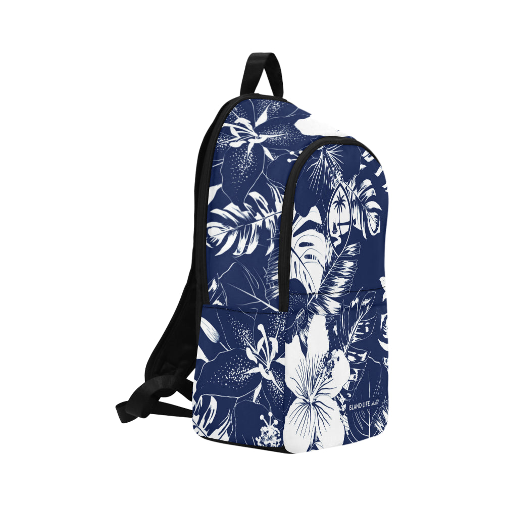 Guam Blue Floral Laptop Backpack