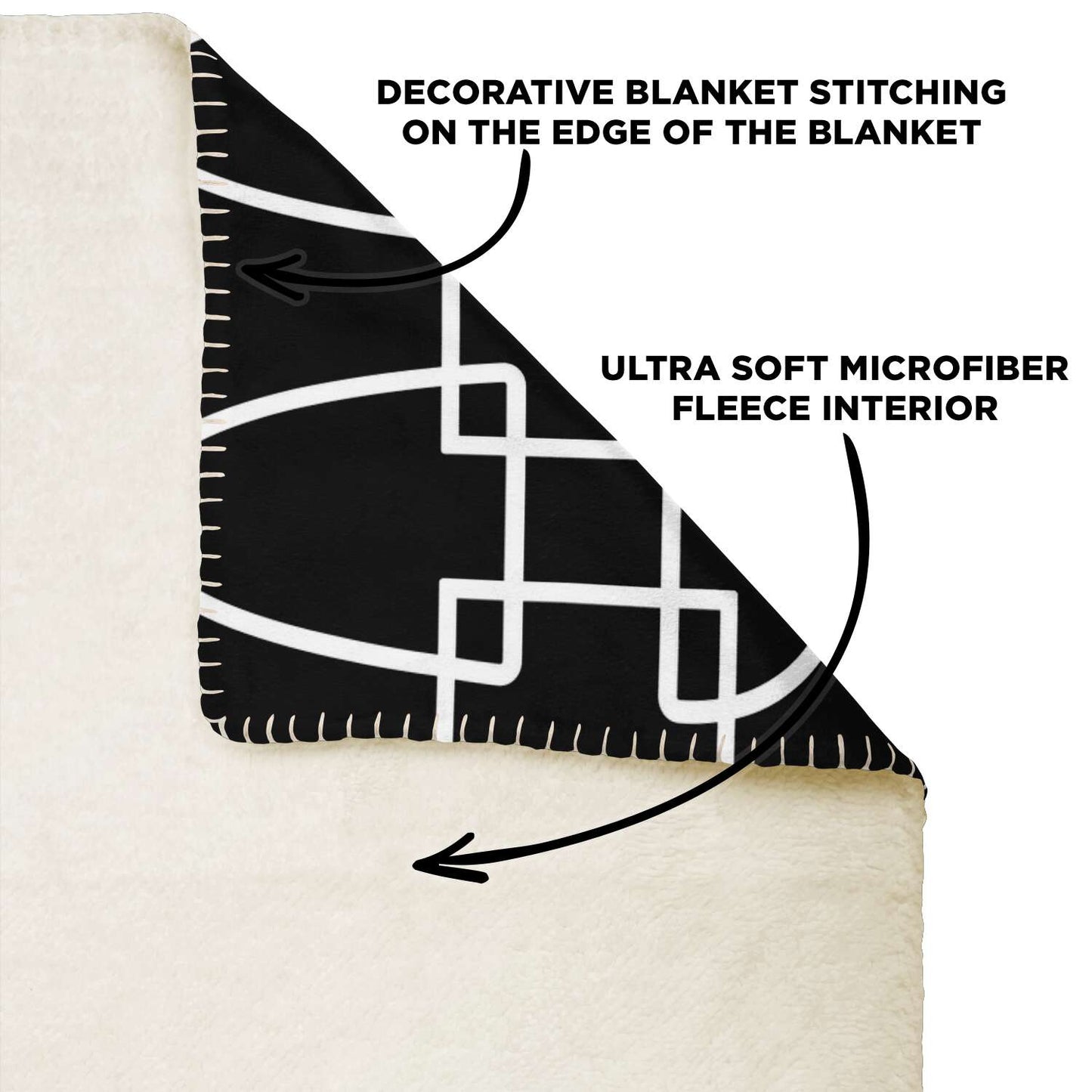 Geometric Latte Stone Guam Microfleece Blanket