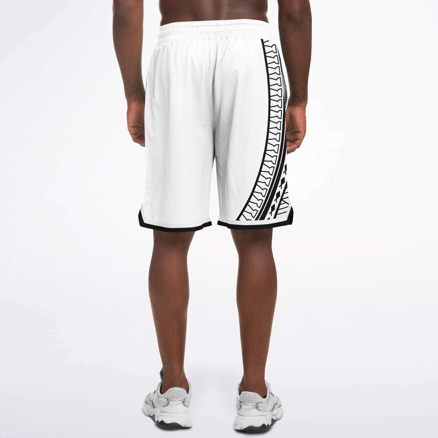 Guam Tribal White Basketball Shorts