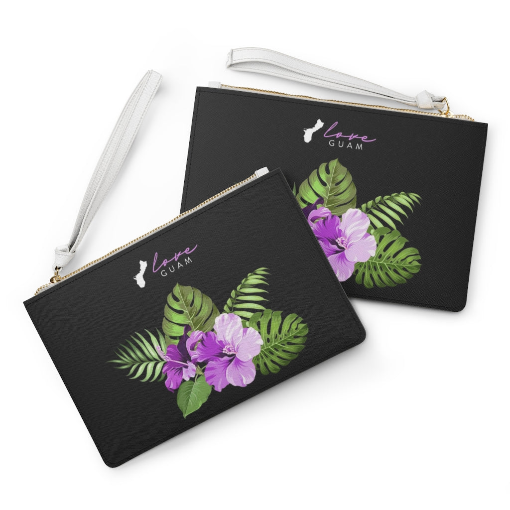 Love Guam Purple Clutch Bag