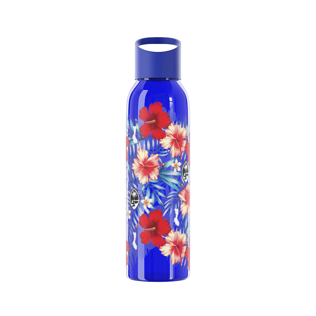 Guam Tropical Floral Sky Water Bottle