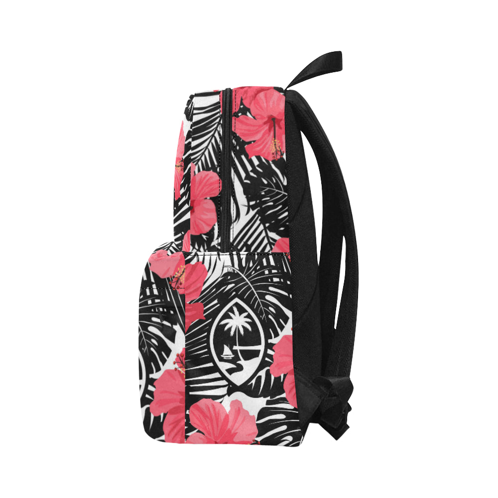 Guam Pink Black Hibiscus Leaves Unisex Classic Backpack