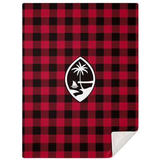 Guam Buffalo Plaid Christmas Microfleece Blanket