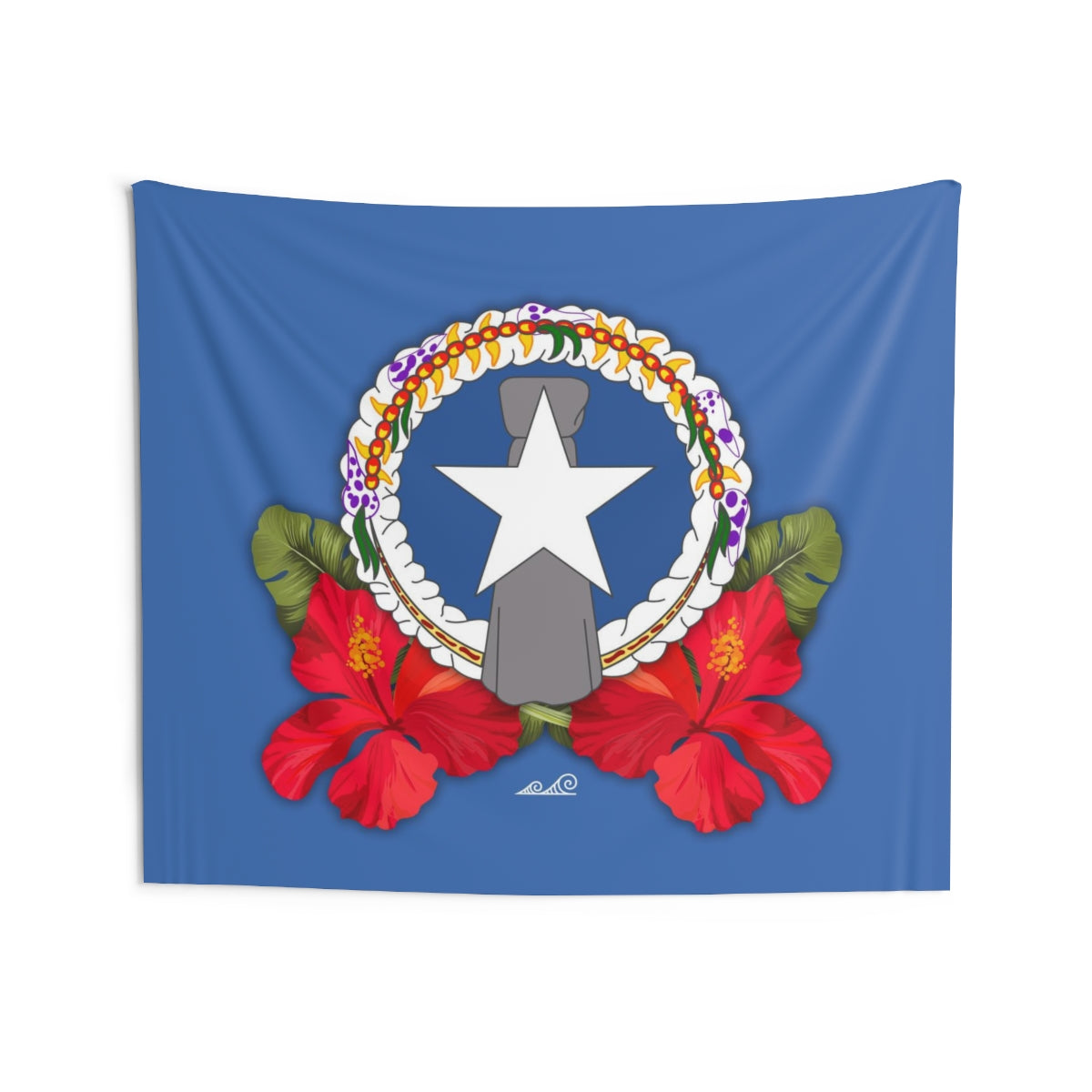 CNMI Seal Hibiscus Paradise Indoor Wall Tapestry