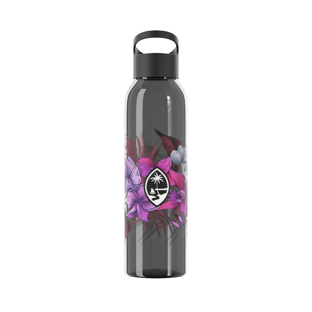 Guam Vintage Hibiscus Sky Water Bottle