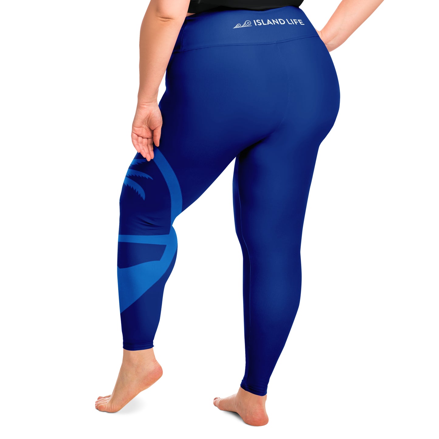 Guam Seal Island Girl Blue Curvy Leggings