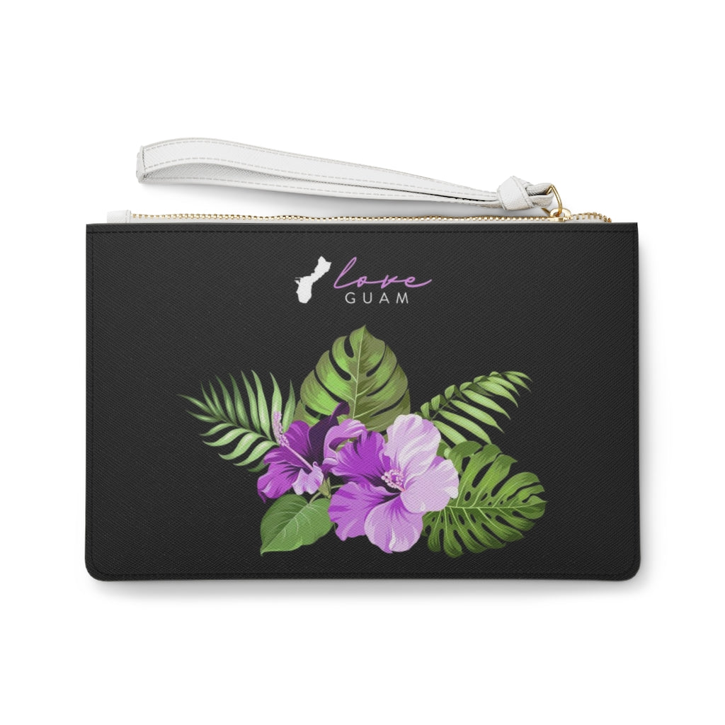 Love Guam Purple Clutch Bag