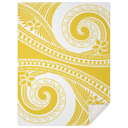 Tribal Gold Microfleece Blanket