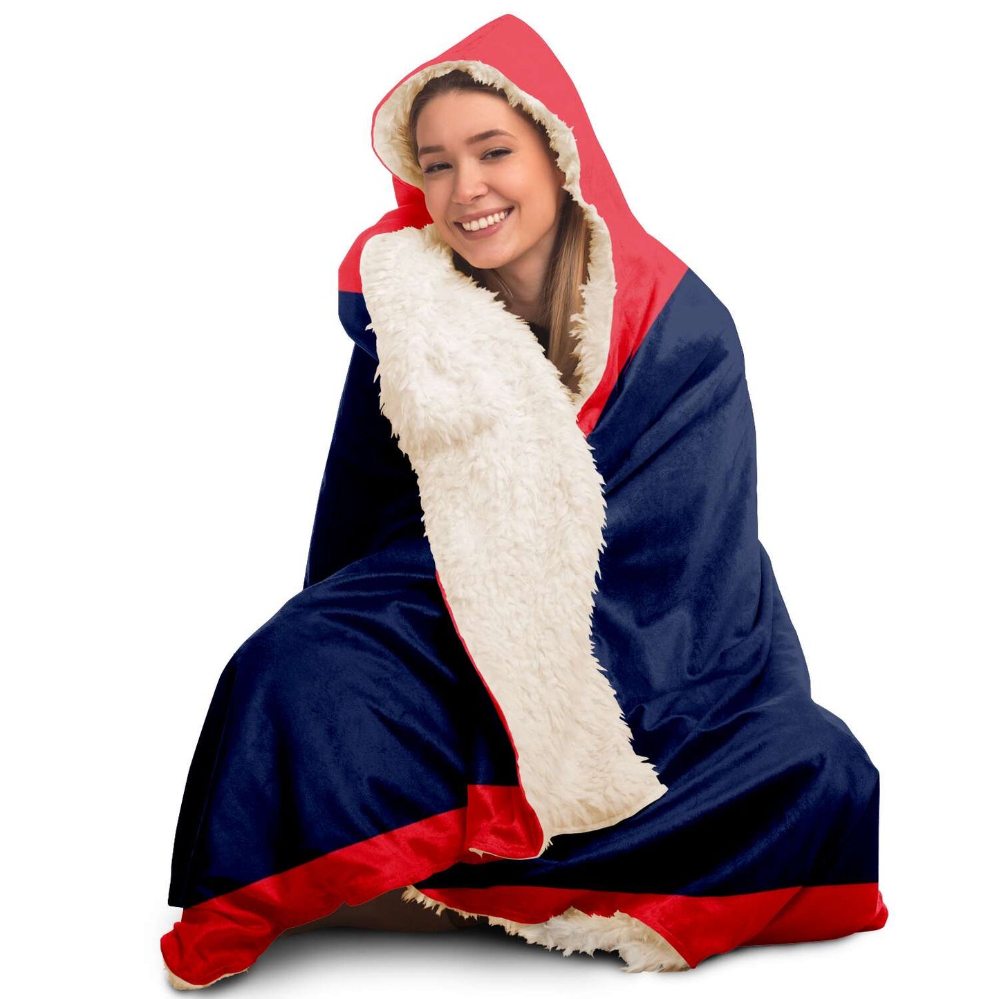 Guam Flag Premium Sherpa Hooded Blanket