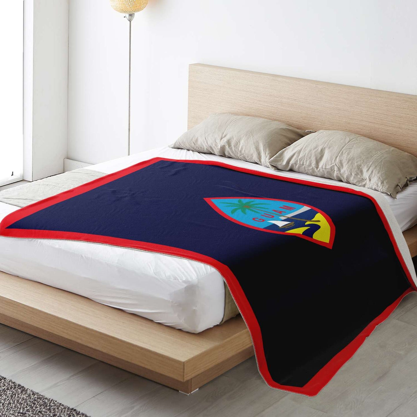 Guam Flag Microfleece Blanket
