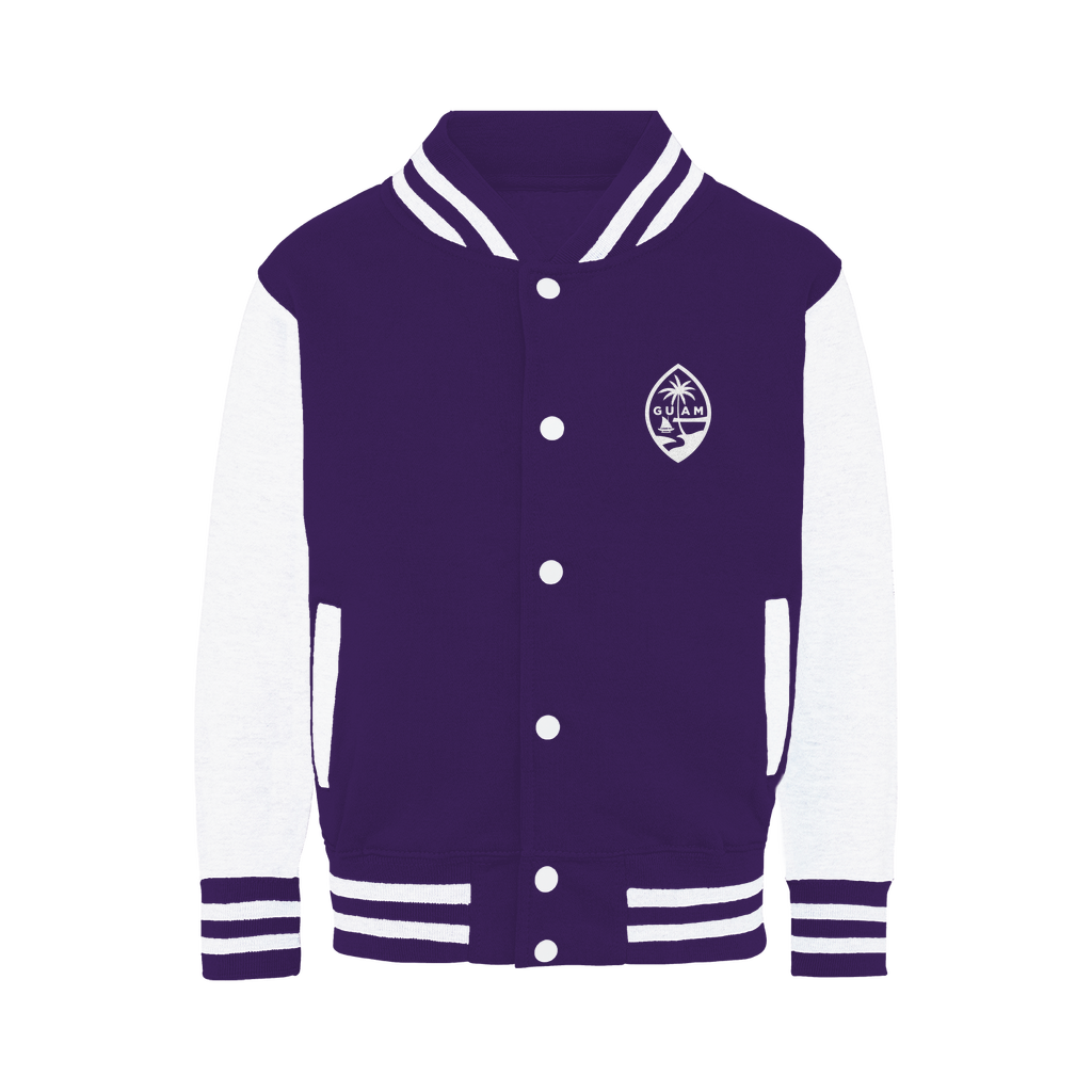 Guam Seal 671 Text Varsity Jacket