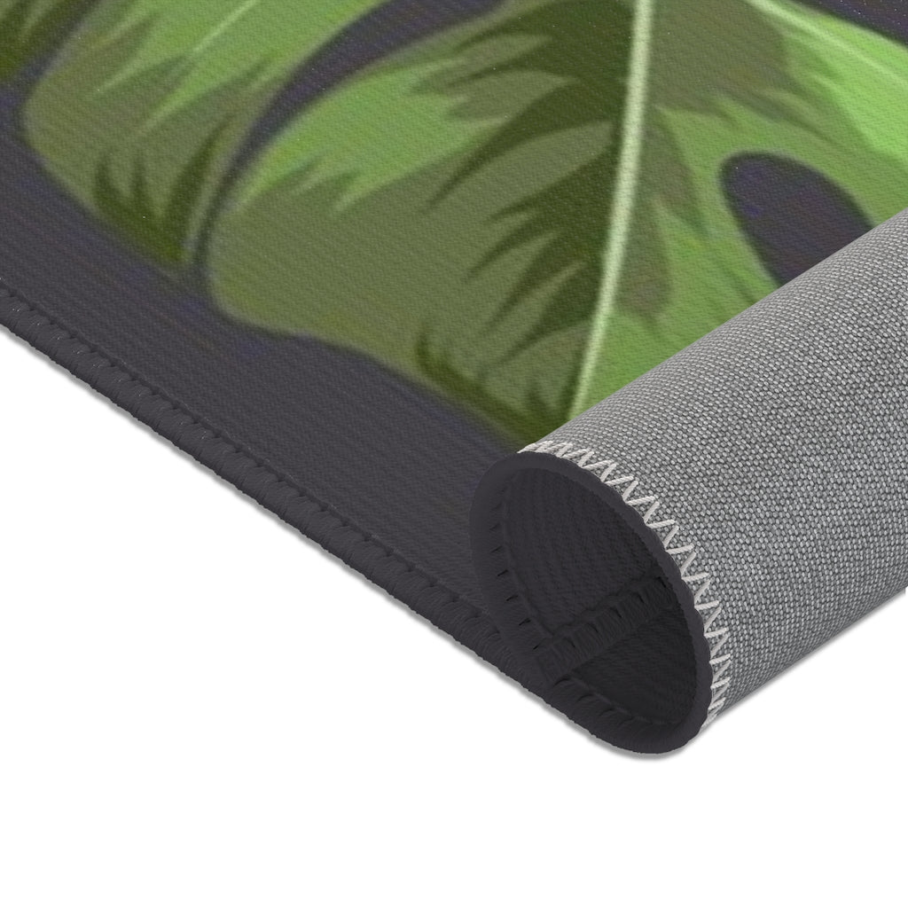 Love Guam Purple Hibiscus Area Rug