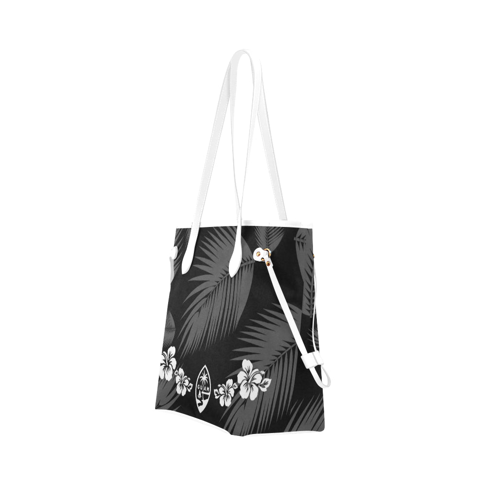 Guam Seal Hibiscus Leaves Canvas Tote Bag