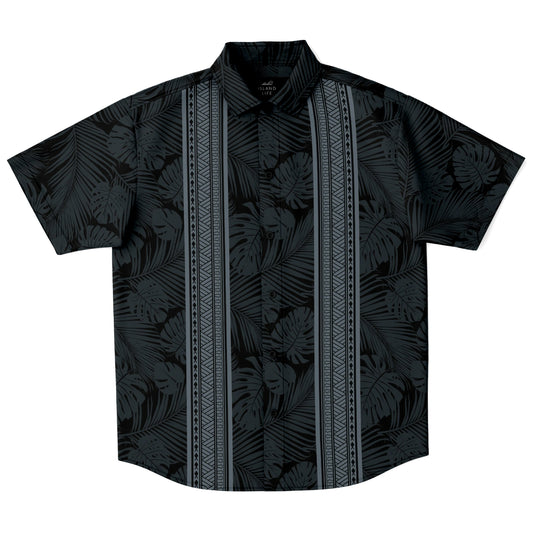 Retro Tribal Tropical Guam CNMI Button Down Shirt