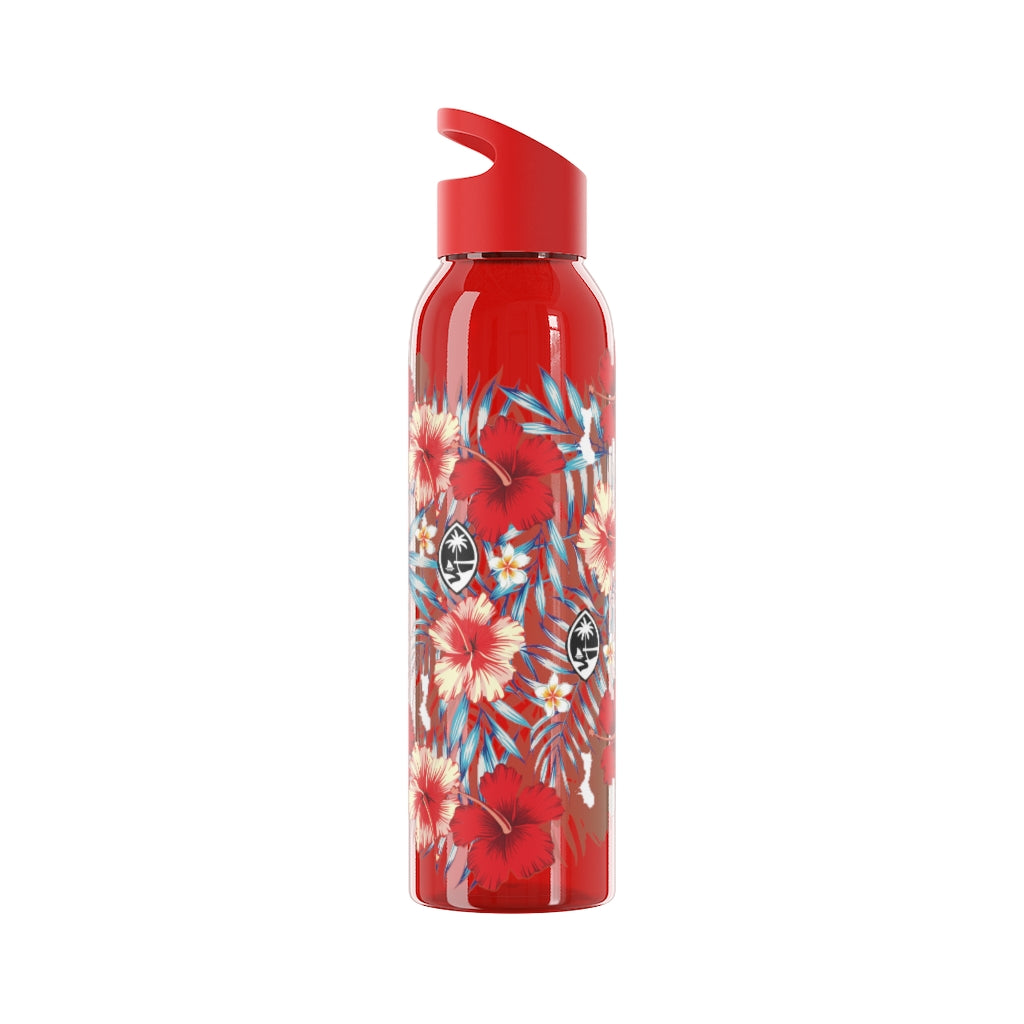 Guam Tropical Floral Sky Water Bottle