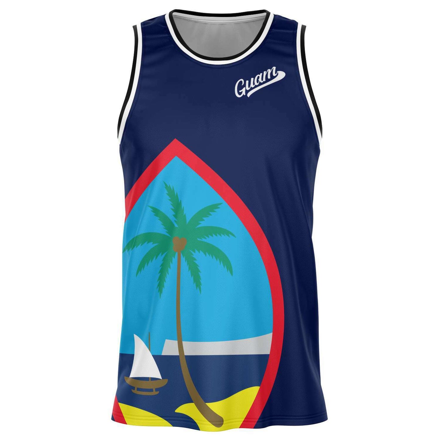 Guam Seal Blue Basketball Jersey